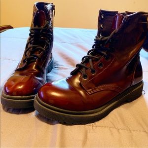 Dark red/red wine Mossimo Supply co.Combat boot